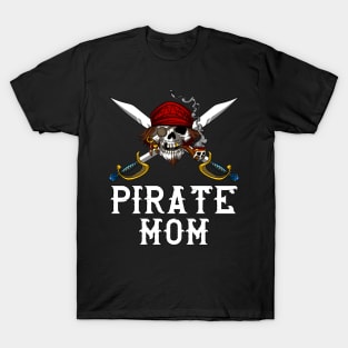 Pirate Mom Skull Crossbones T-Shirt